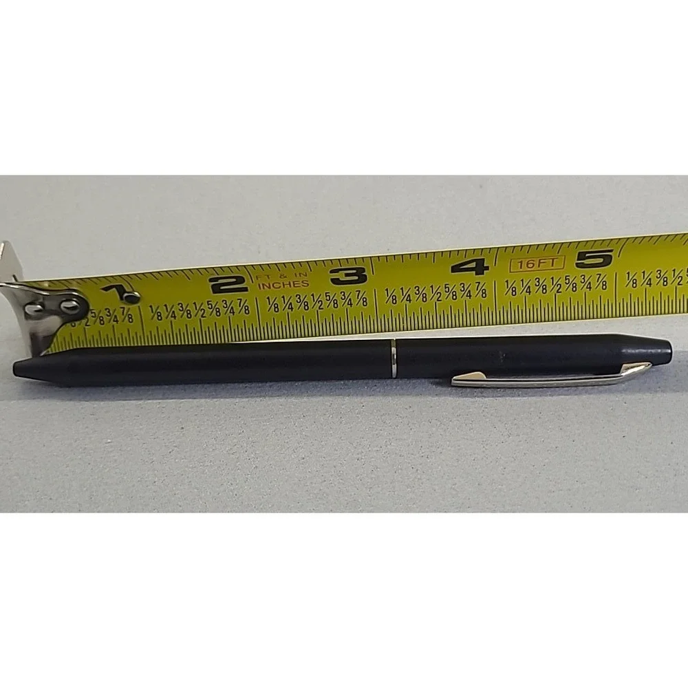 Vintage Chromatic Pen Black‎ Matte Twist Ballpoint USA Pat Gold Trim